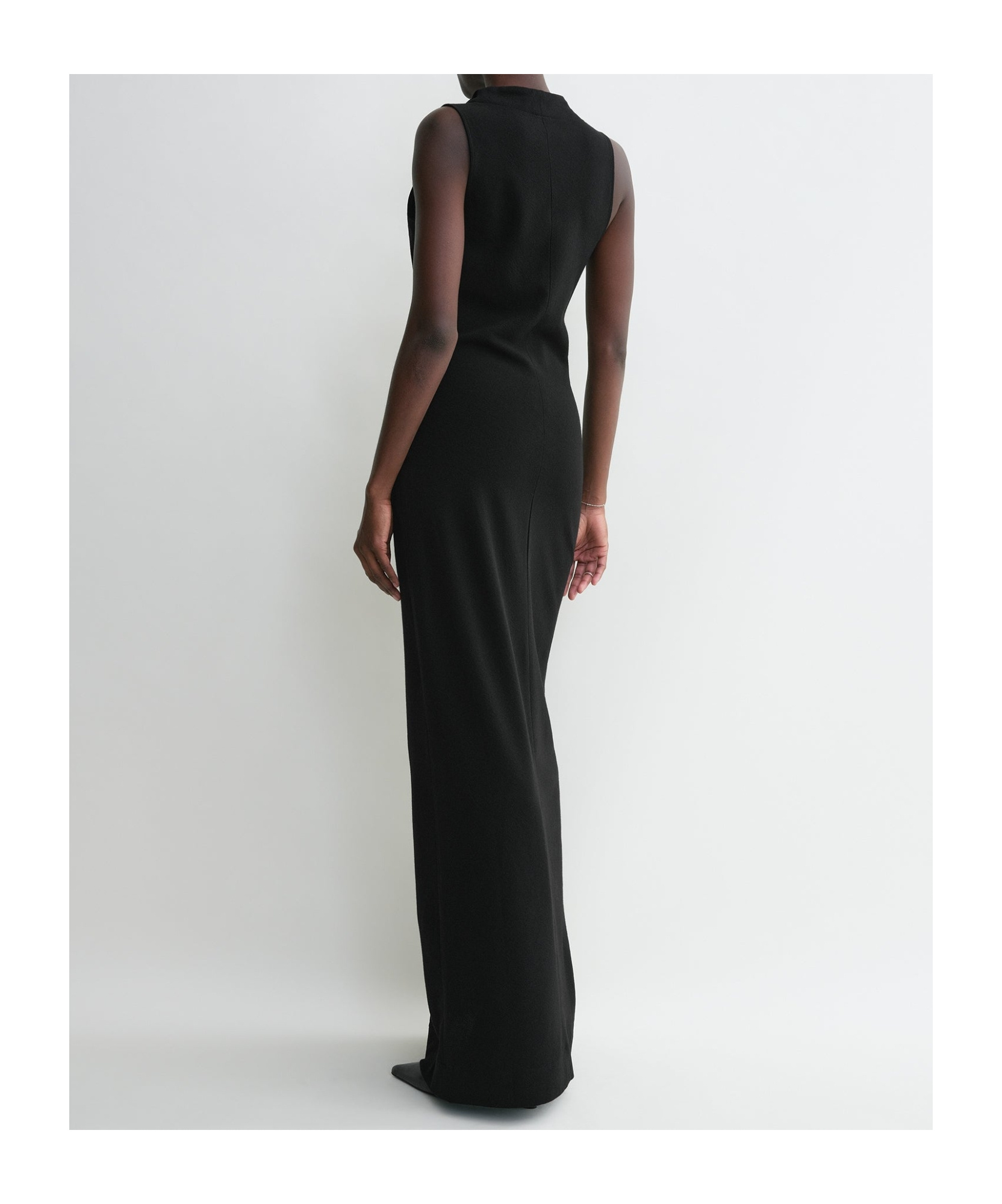 Totême Cowl-neck Crepe Maxi Dress In Black