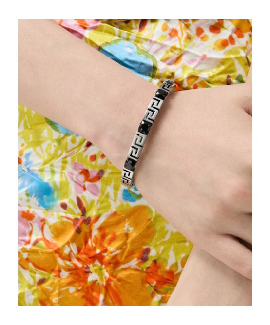Versace Greca Bracelet In Metallic