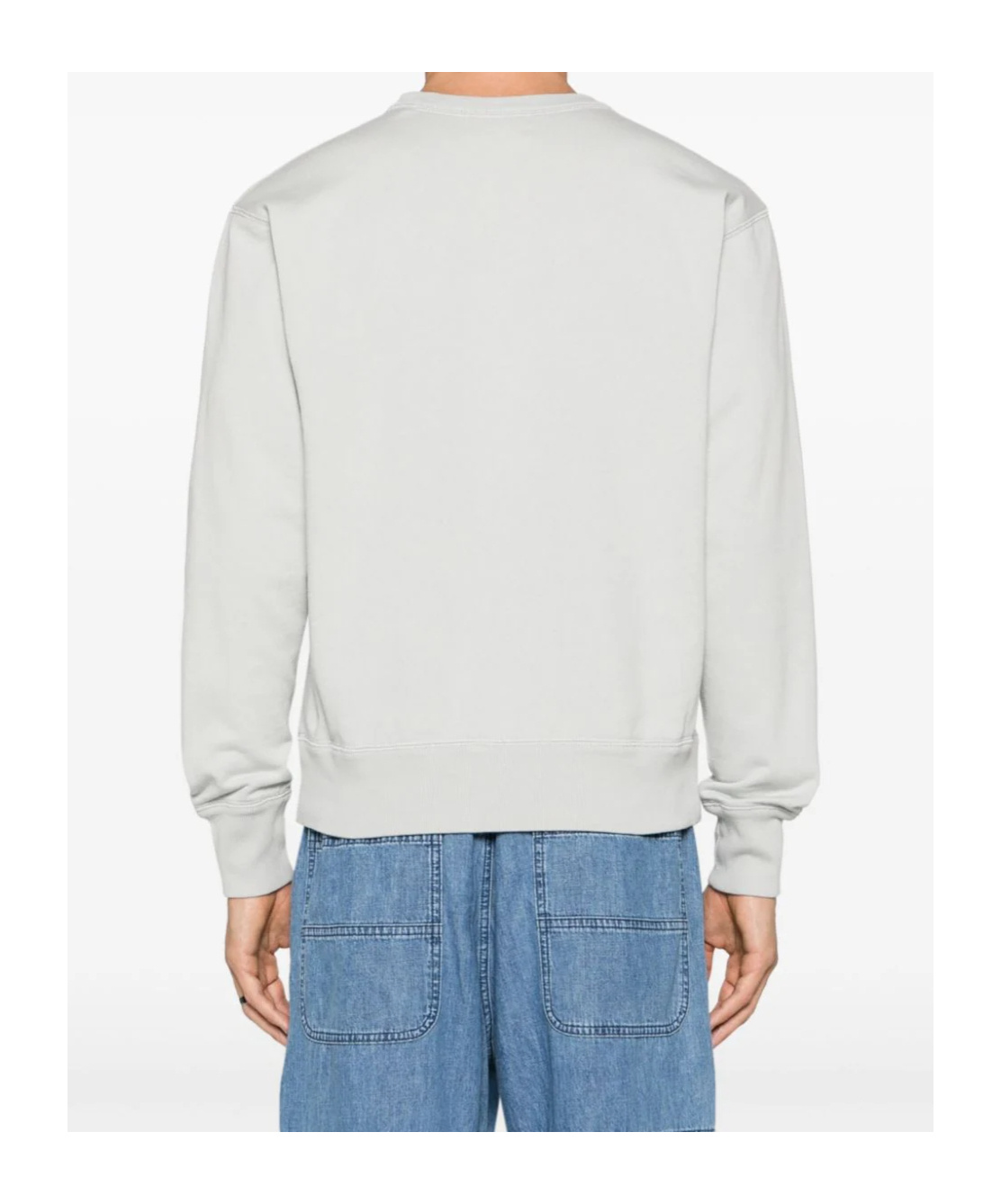 Isabel Marant Mike Flocked-logo Sweatshirt In White