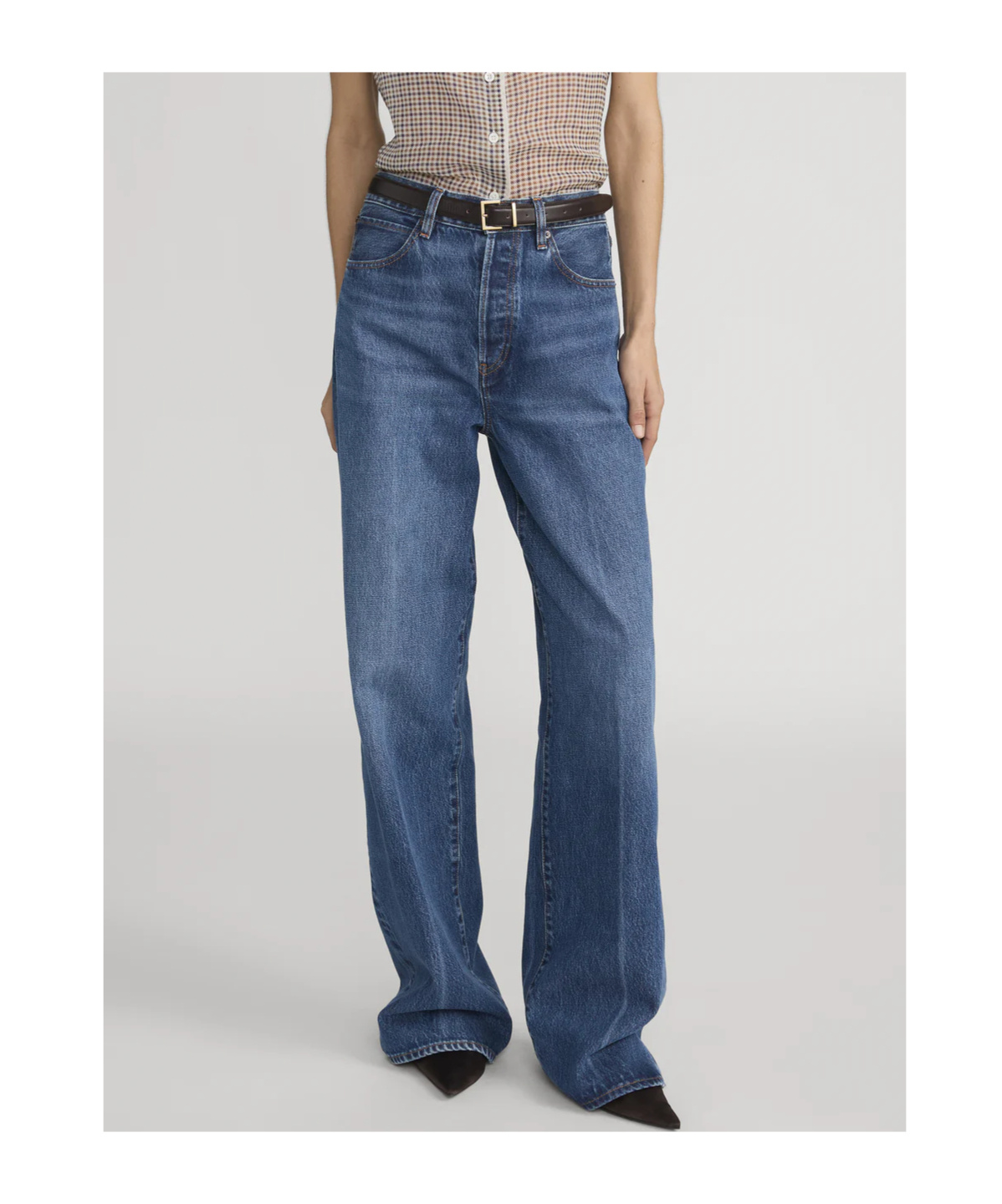 Frame High-waisted Wide-leg Jeans In Blue