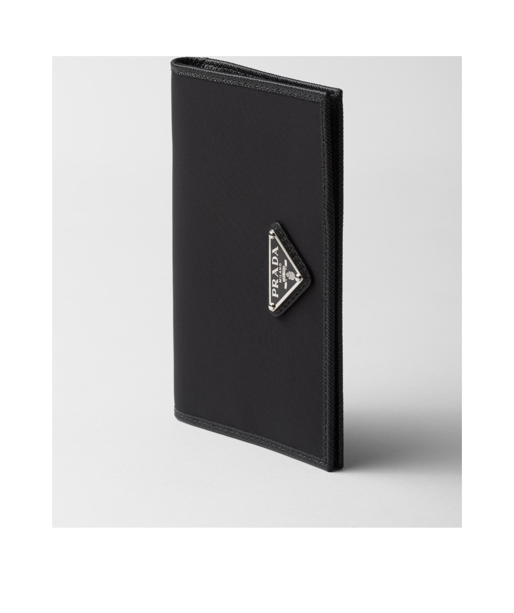 Prada Re-nylon Passport Holder In Black