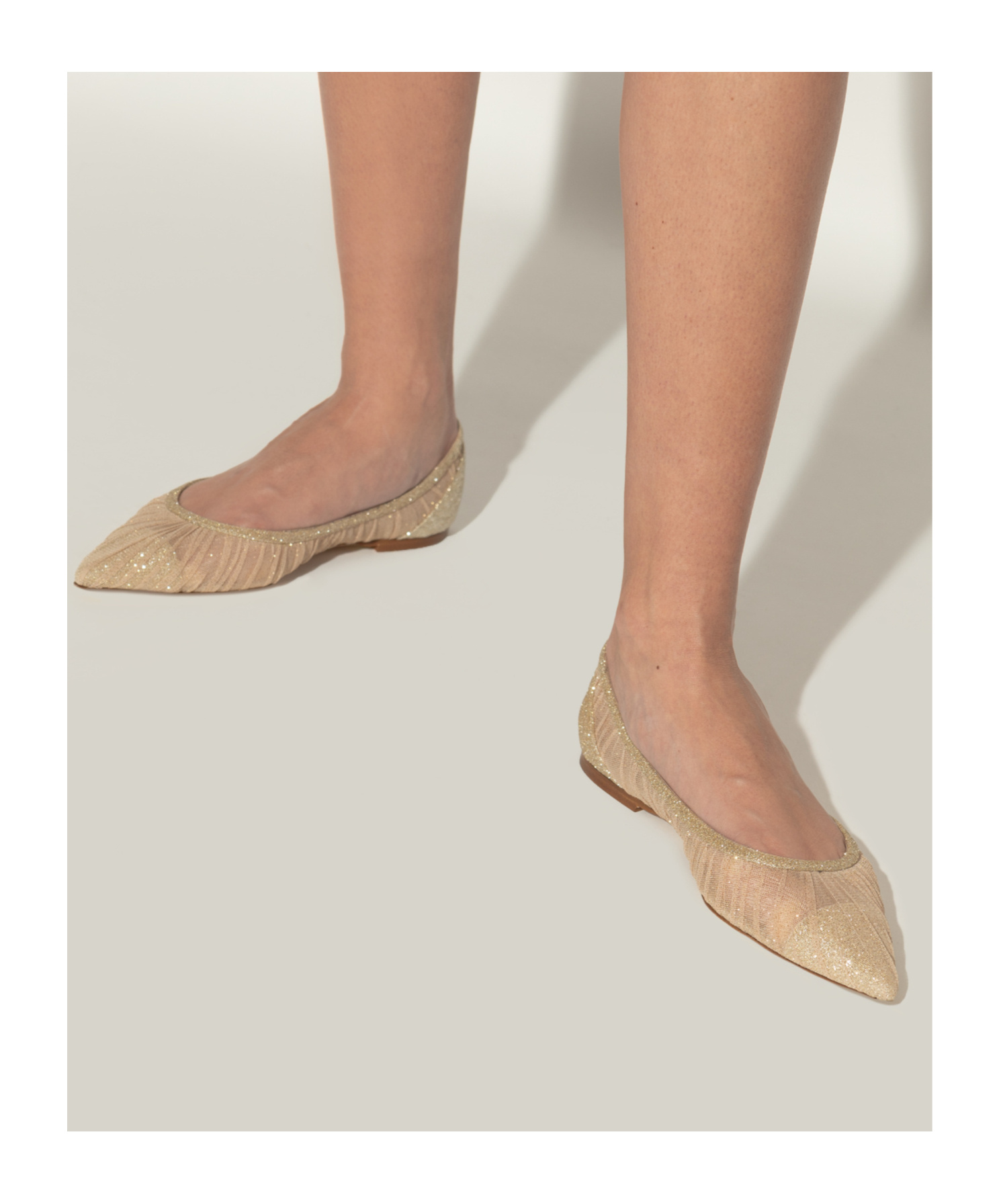 Jimmy Choo Love Ballerina Shoes In Nude