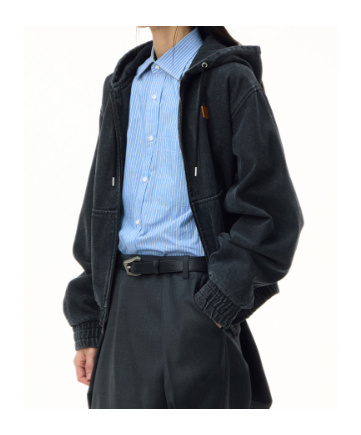 Ader Error Sv Tag Hooded Work Jacket 01 In Black