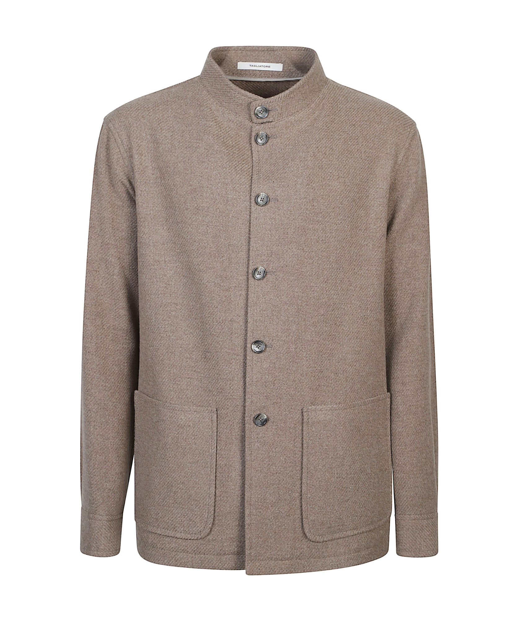 Tagliatore Button-fastening Patch-pocket Shirt Jacket In Neutral