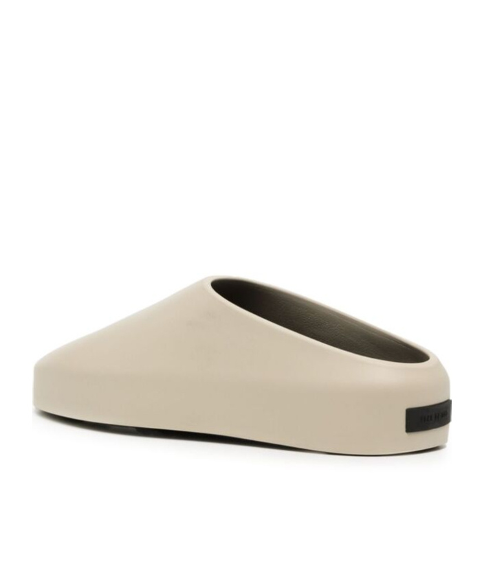 Fear Of God Logo Patch Slip-on Runner Sneakers In Nude