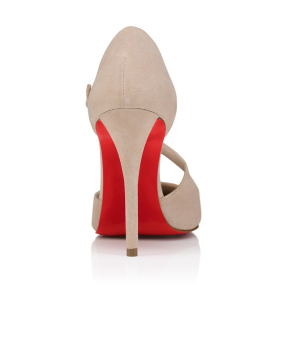 Christian Louboutin Miss Ziggyta Suede Red Sole Pumps In Neutral