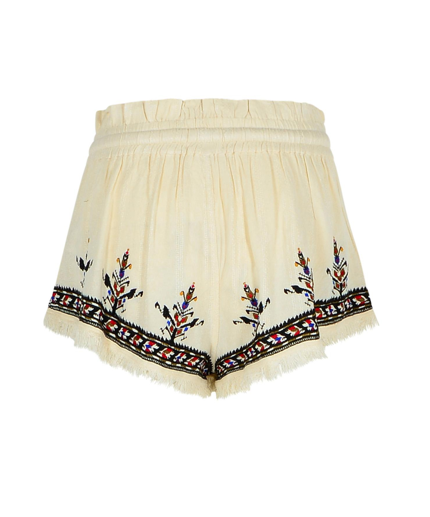 Isabel Marant Étoile Viscose Shorts Embroidered Design In Nude