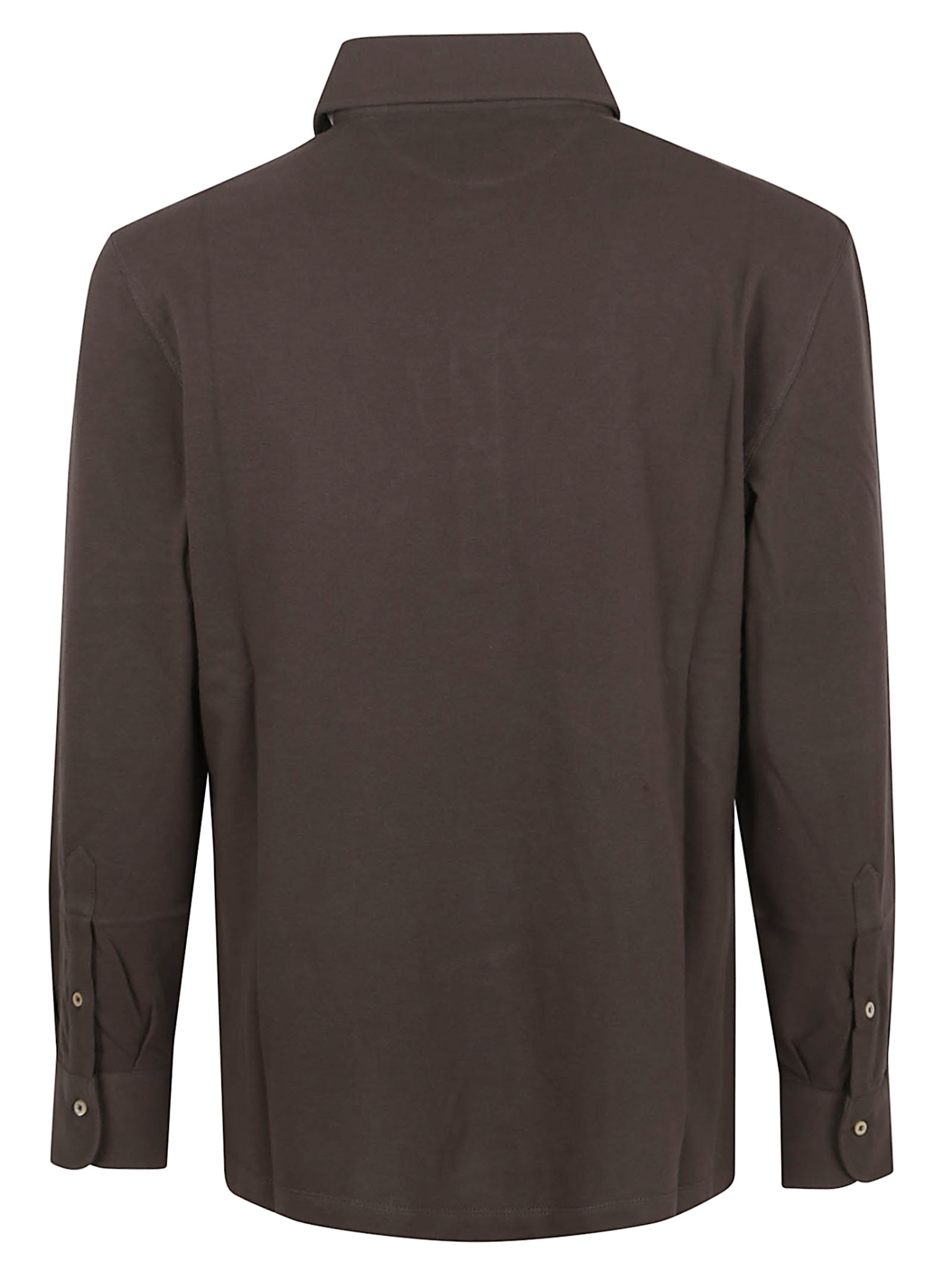Brunello Cucinelli Short Sleeve Polo Shirt In Brown