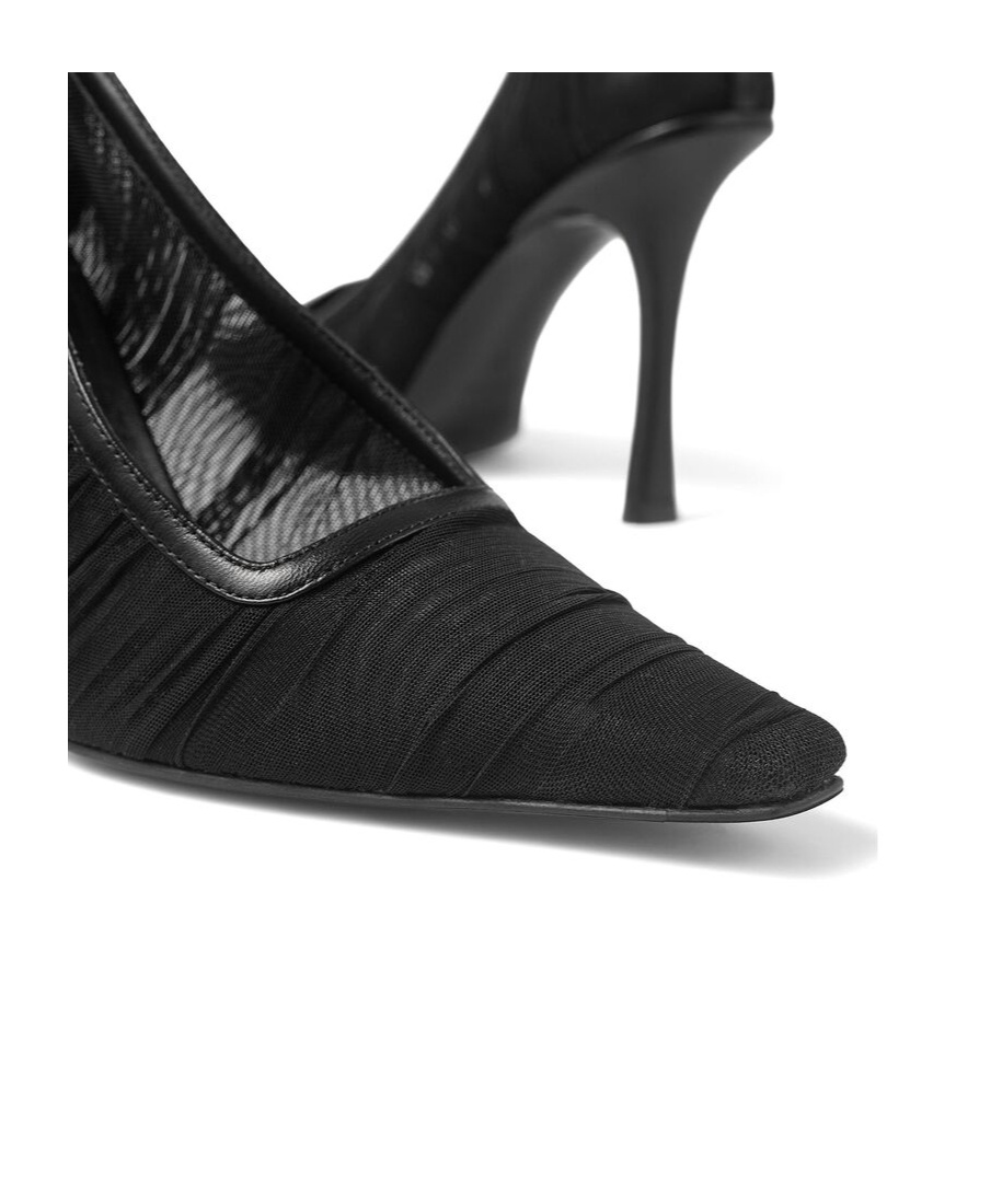 Jimmy Choo Square Toe High Heels In Black
