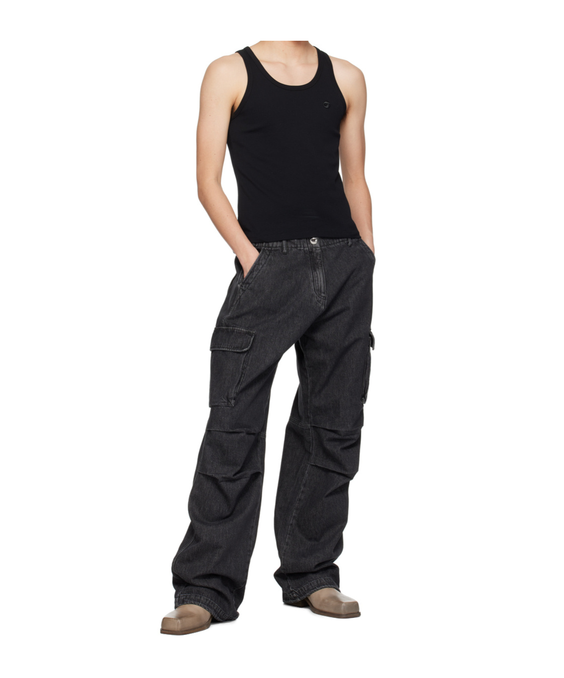 Coperni Black Relaxed Jeans In Black