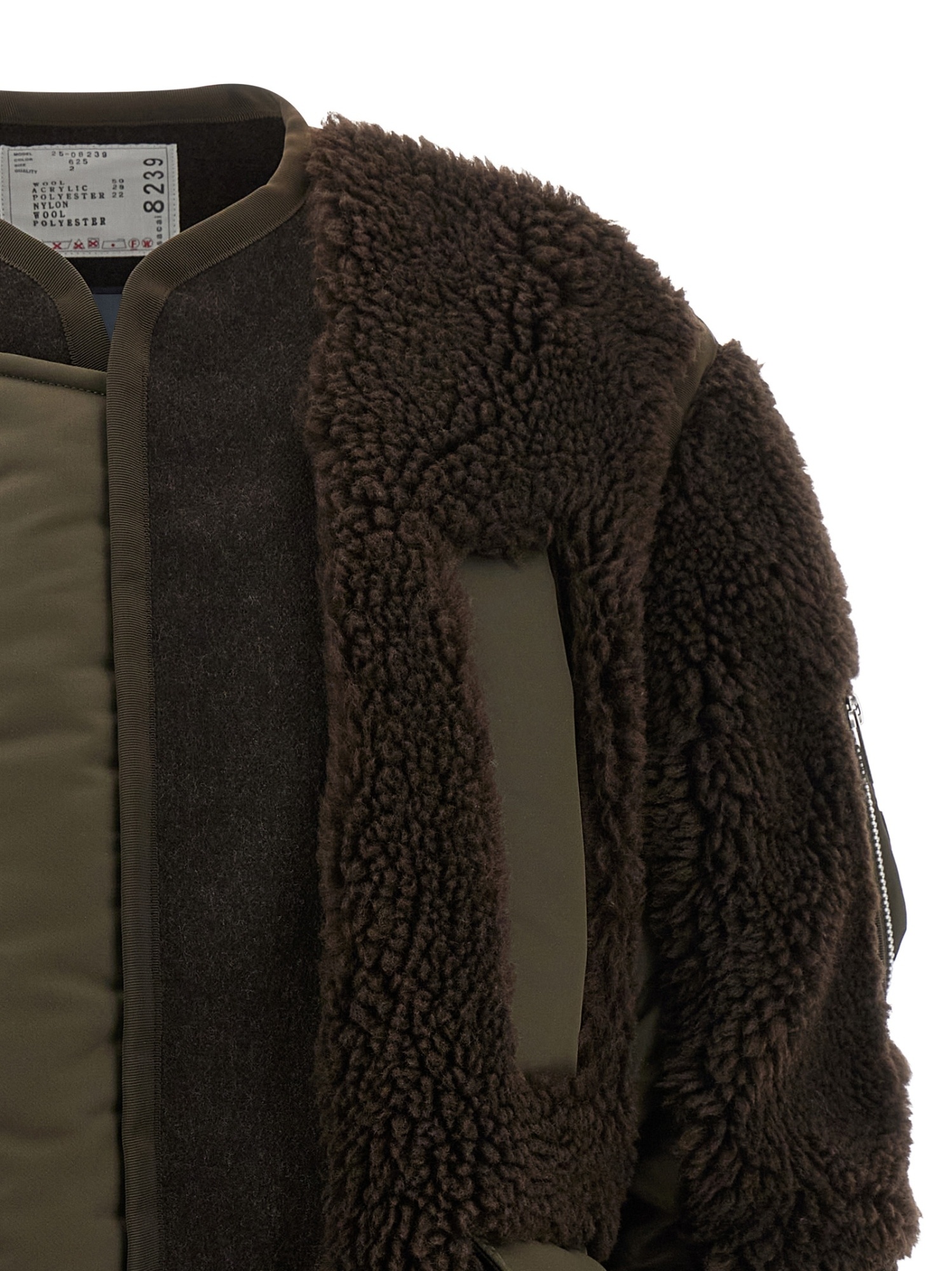 Sacai Long-sleeved Casual Jacket In Brown