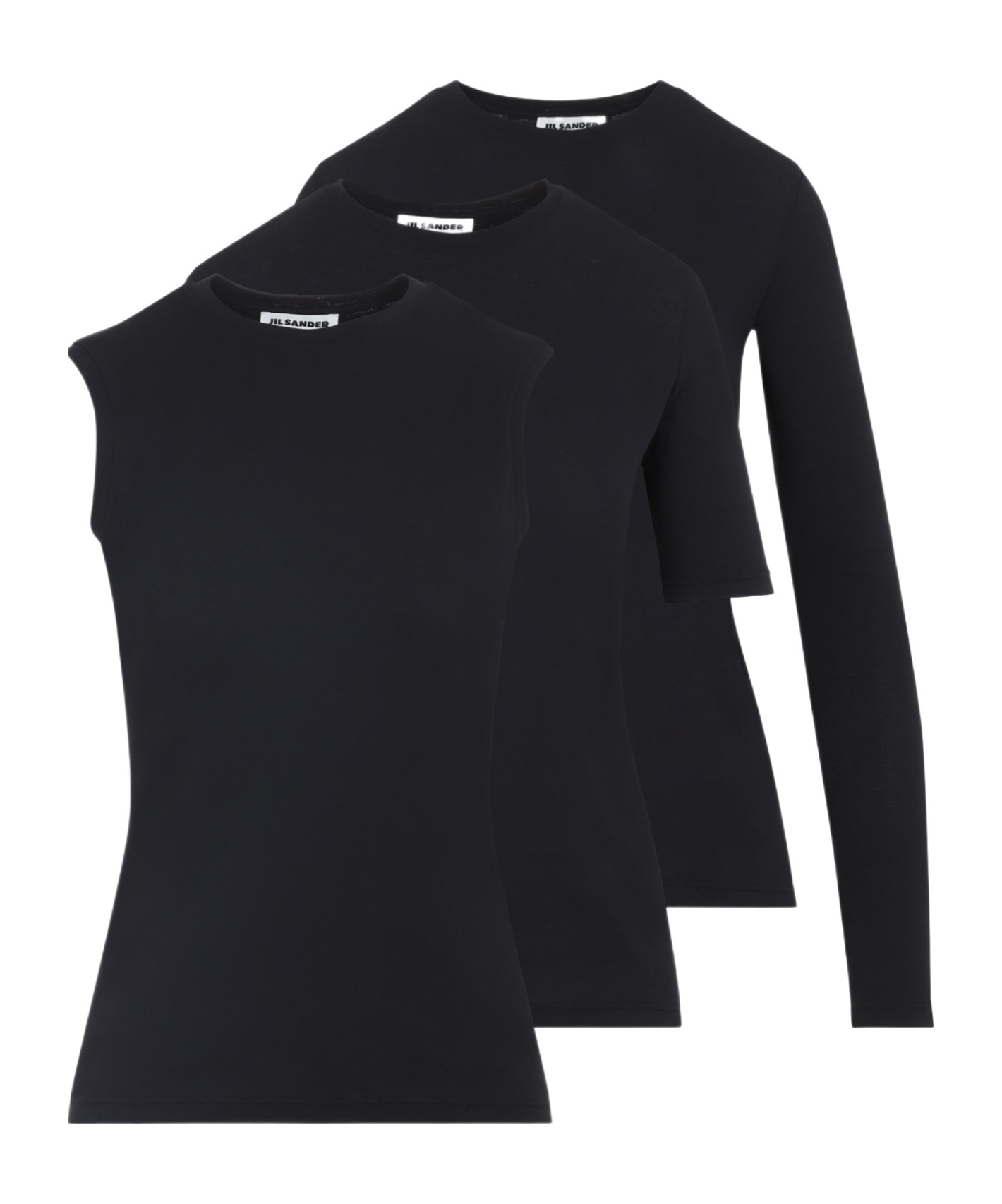 Jil Sander Women's 3 Pack T-shirts In Black