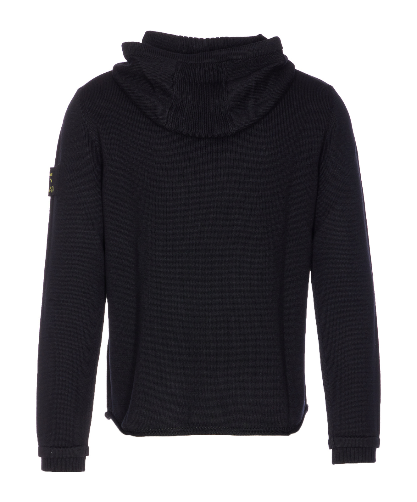 Premiata Hooded Sweater With Crewneck And Ribbed Cuffs In Black