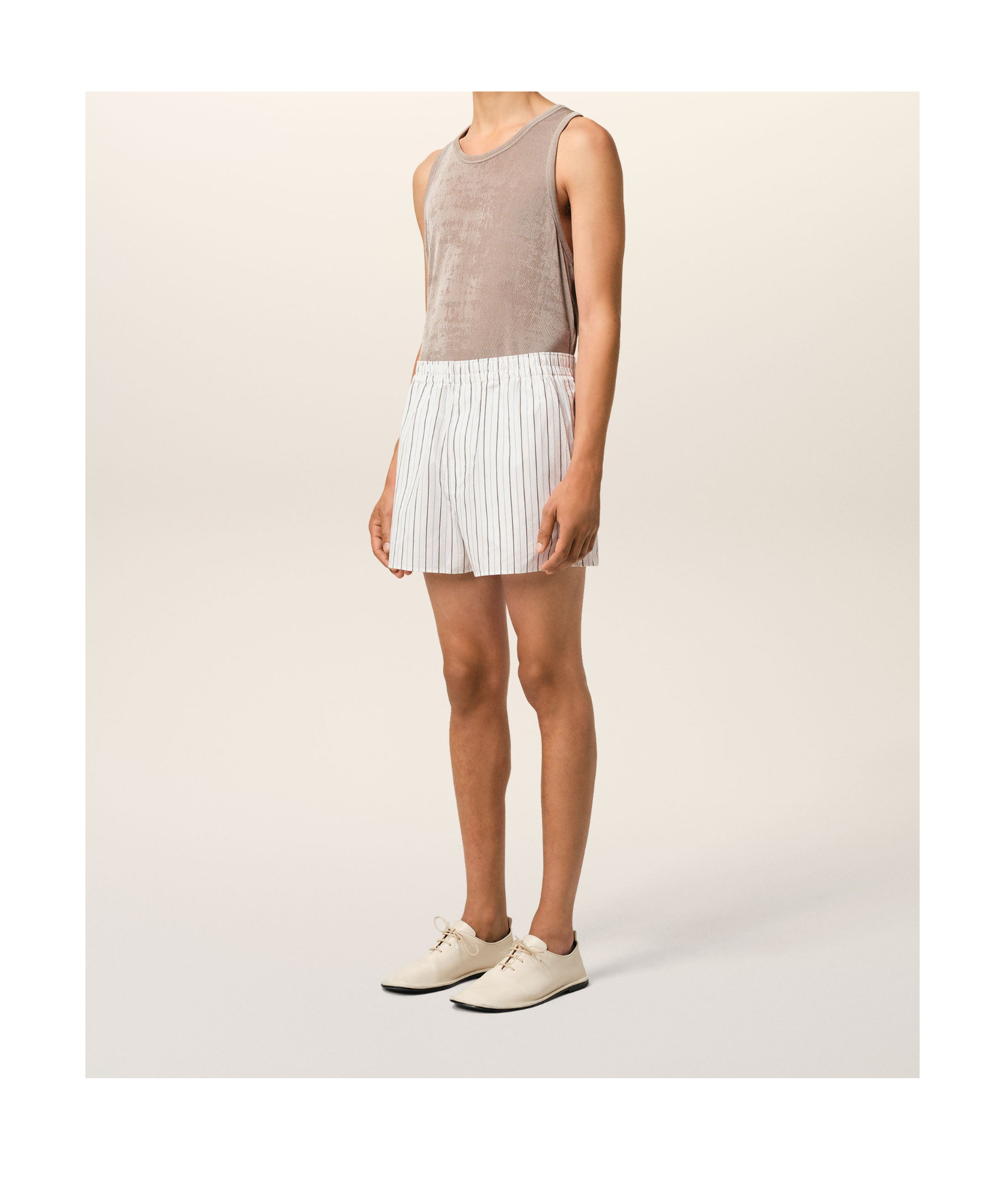 Shop Ami Alexandre Mattiussi Striped Shorts In White