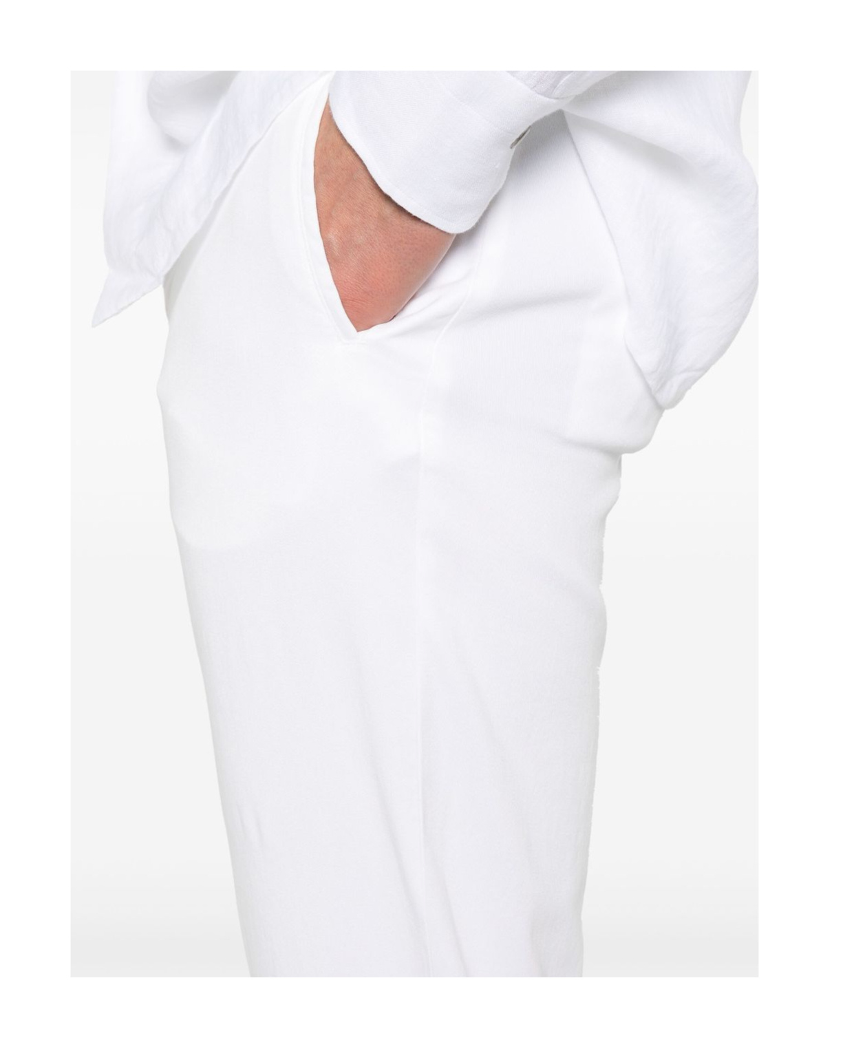Kiton Drawstring Casual Pants In White