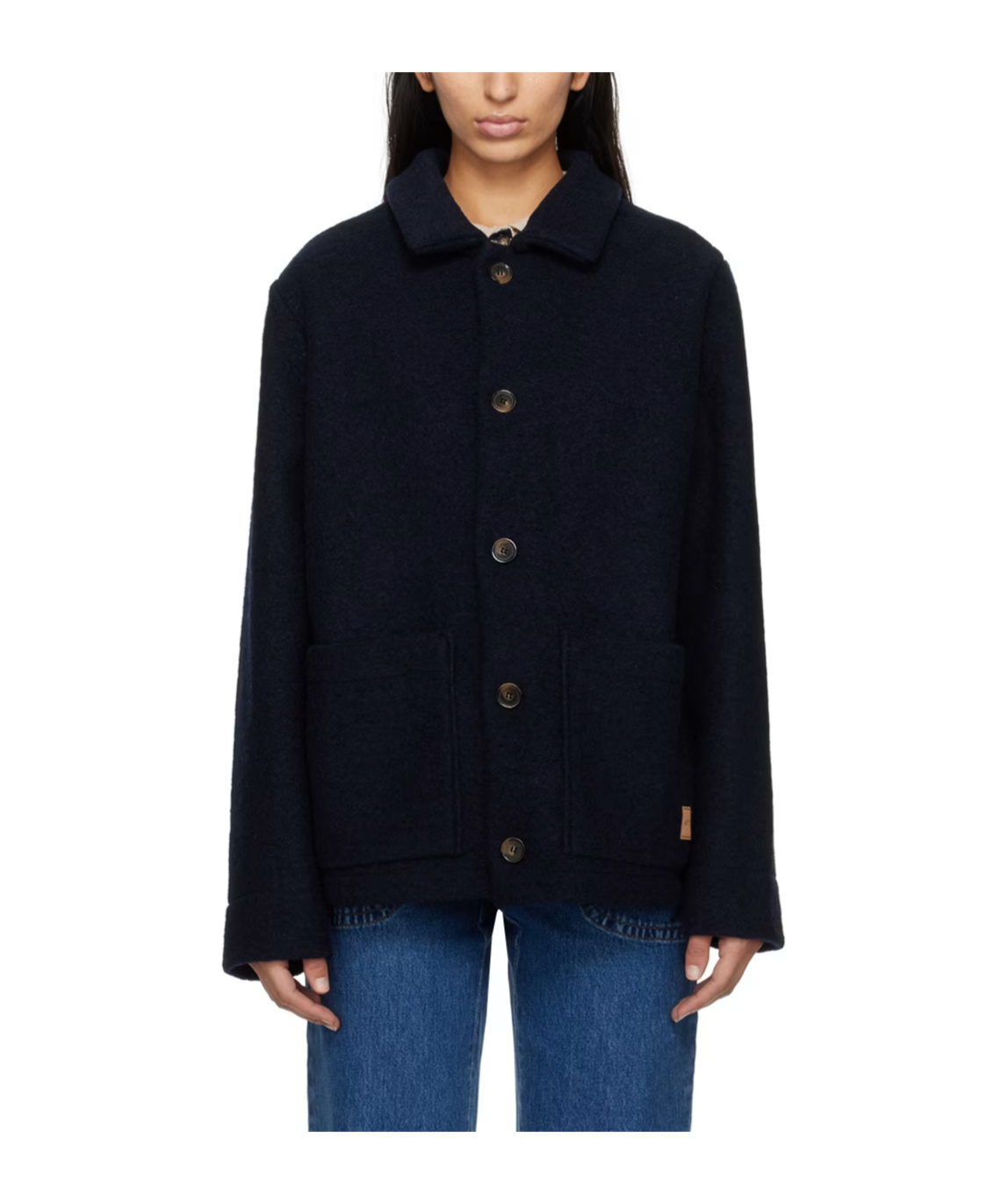 Apc Casual Jacket With Buttons On Front In Black