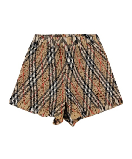 Burberry Check Print Poplin Shorts