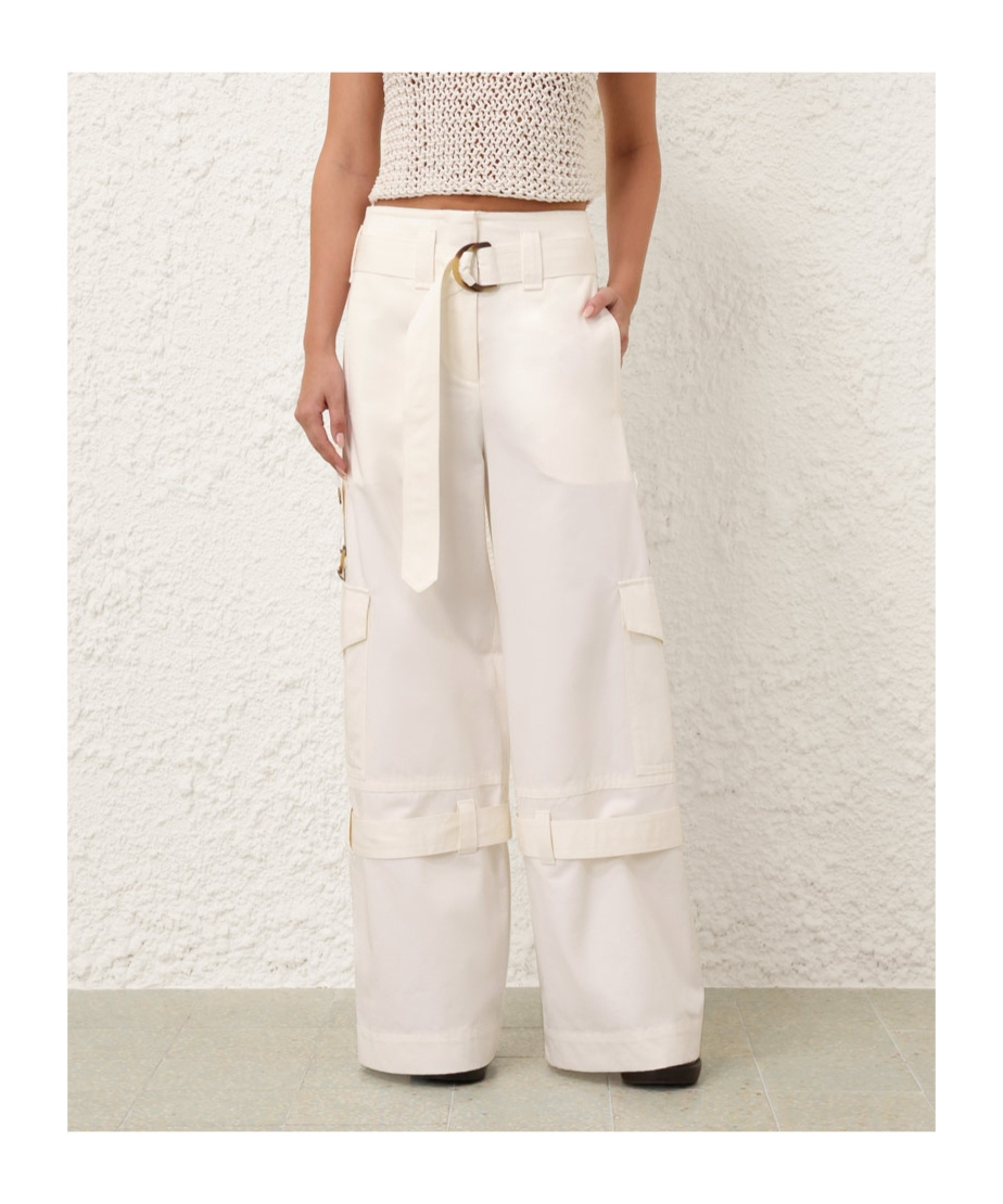 Zimmermann Belt-loop Overalls In White