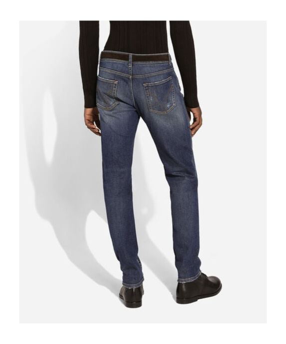 Dolce & Gabbana Men's Distressed Effect Skinny Jeans In Black