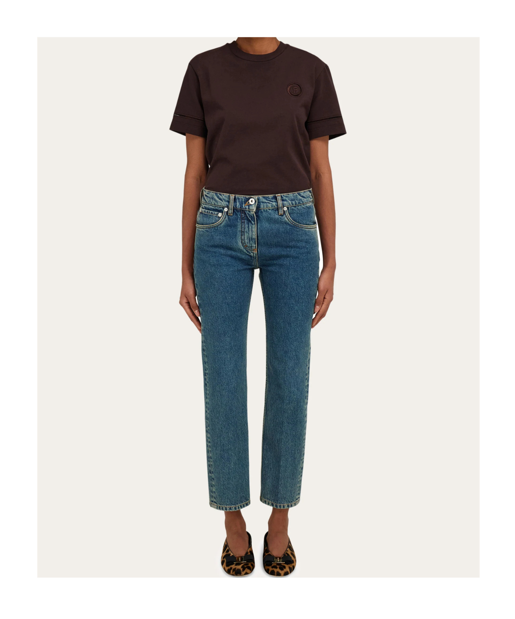 Ferragamo Slim Fit Jeans In Blue