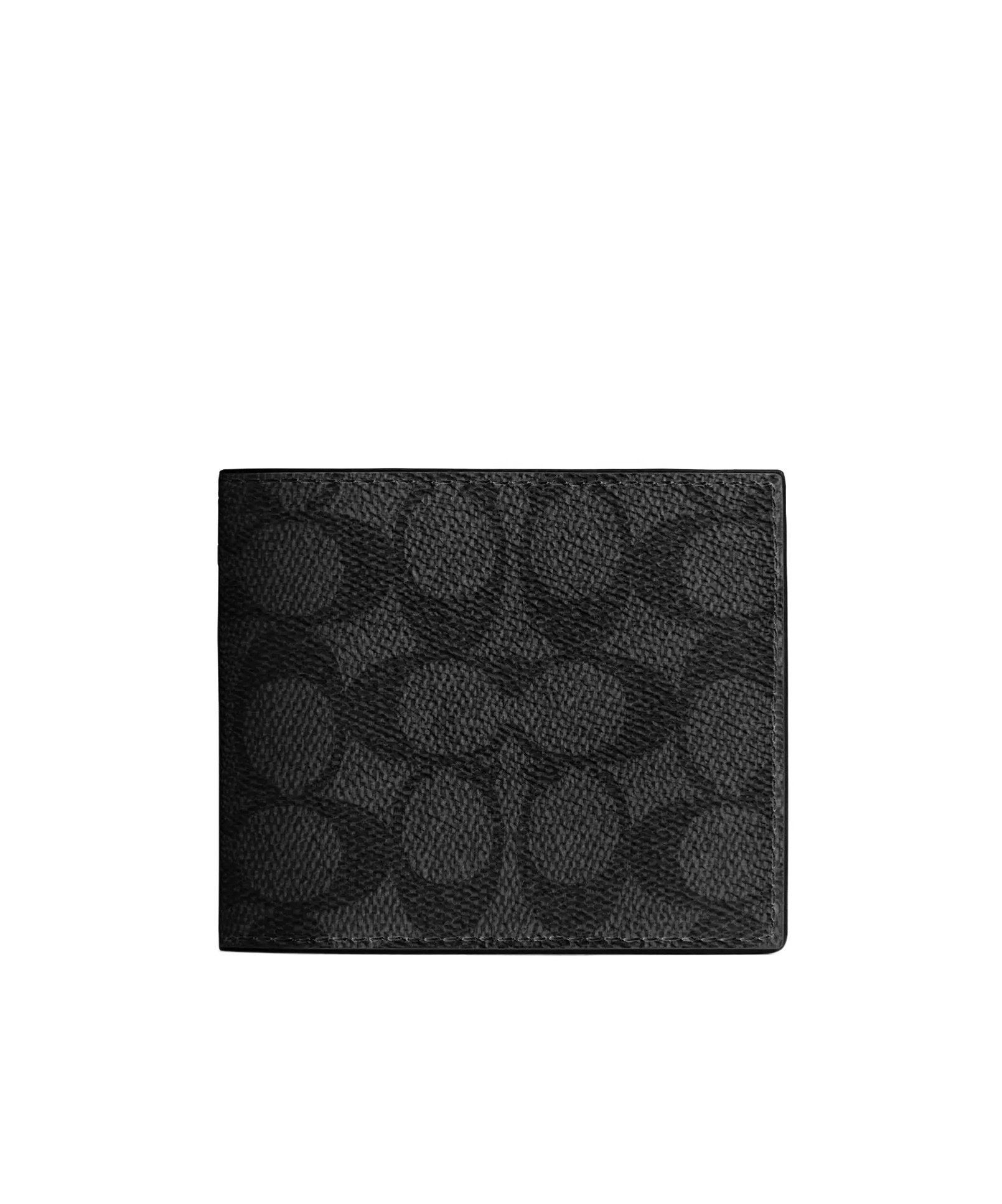 Coach Id Signature Canvas Folding Wallet In Black