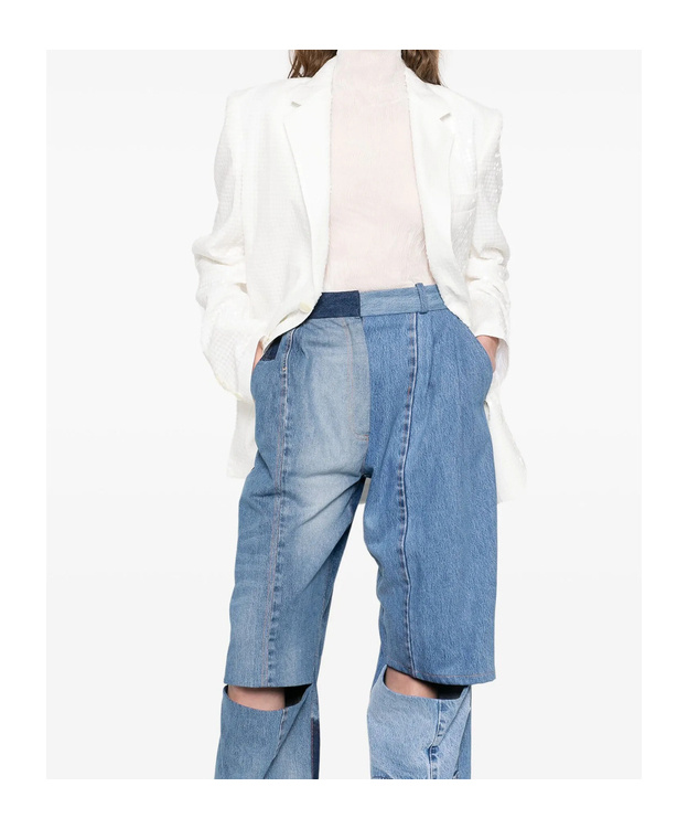 Junya Watanabe Single-breasted Jacket In Sequinned Satin