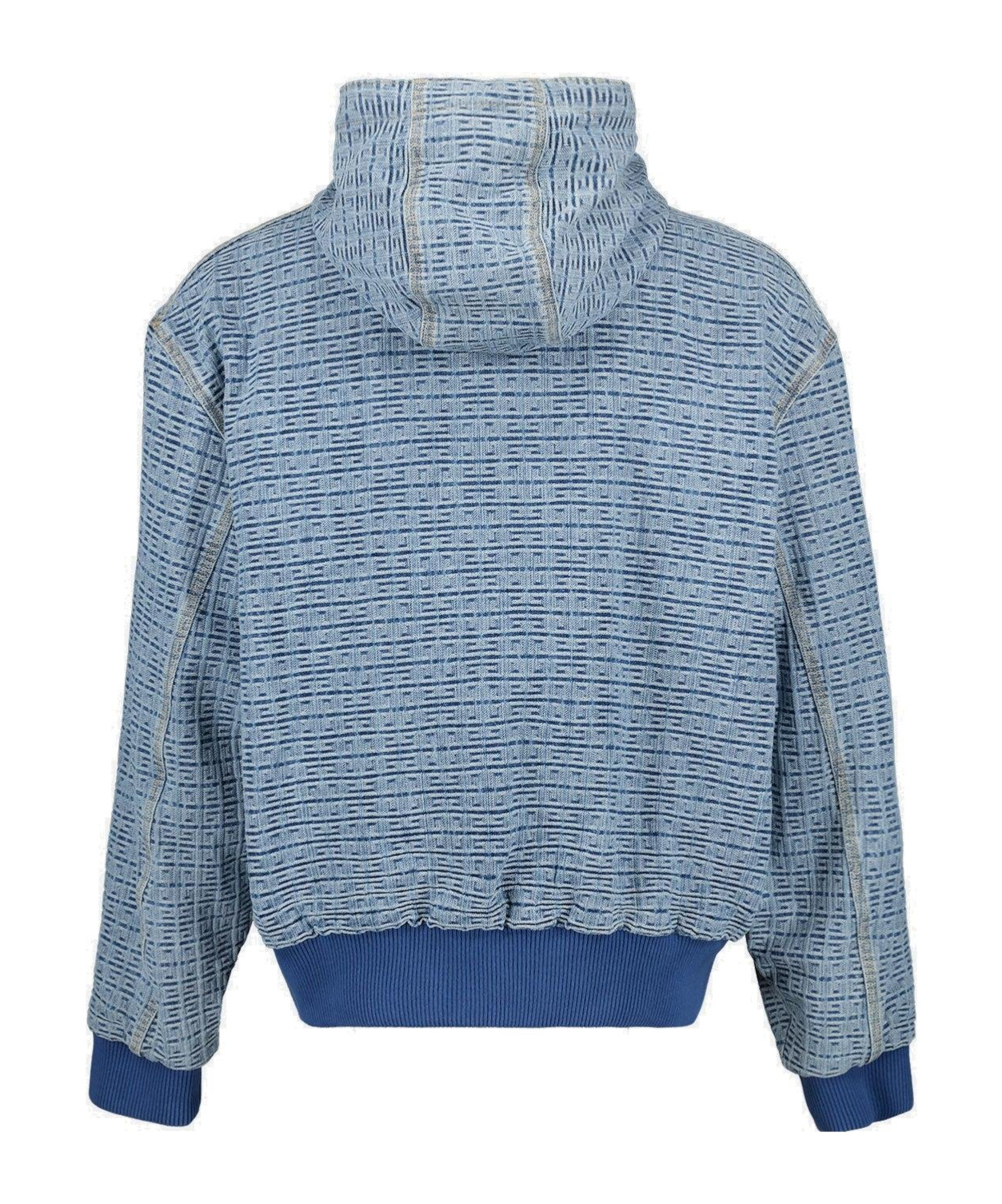 Givenchy 4g-motif Denim Jacket In Blue