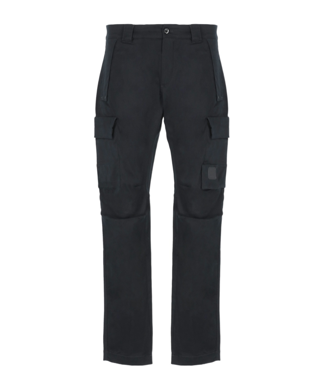 C.p. Company Logo-patch Panelled Cargo Trousers In Black