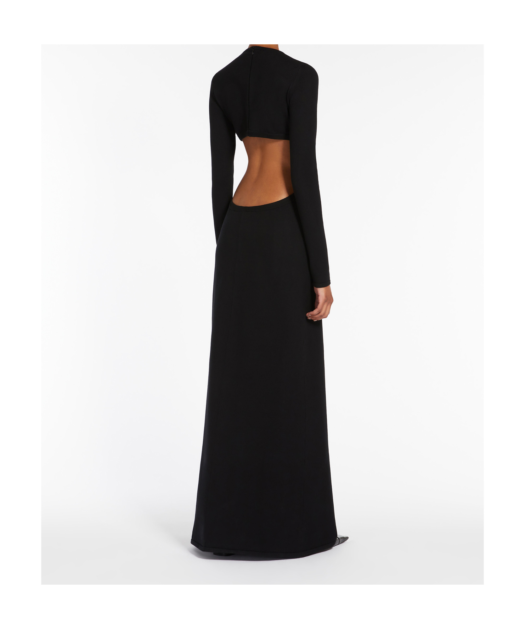 Max Mara Fumana Cut-out Maxi Dress In Black