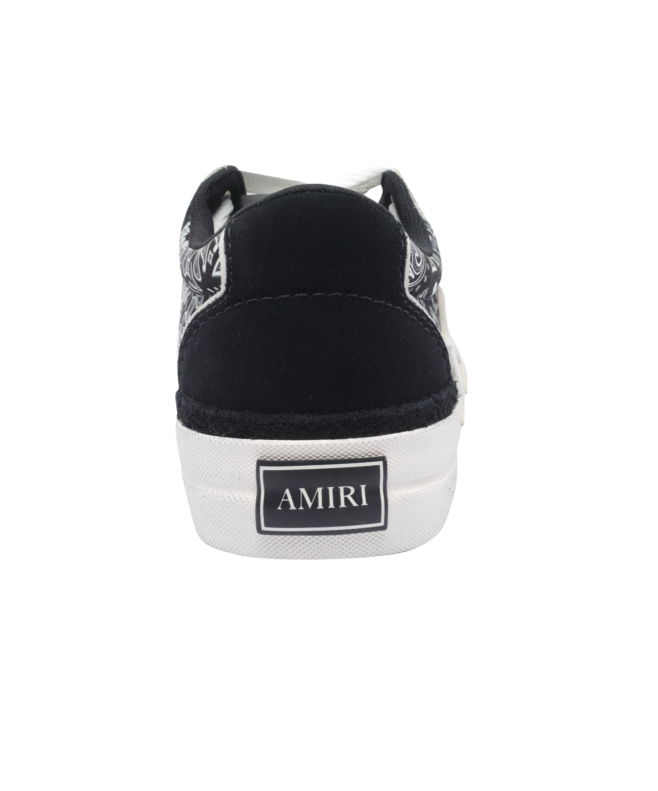 Amiri Sunset Skate Paisley-printed Suede Sneakers In Black