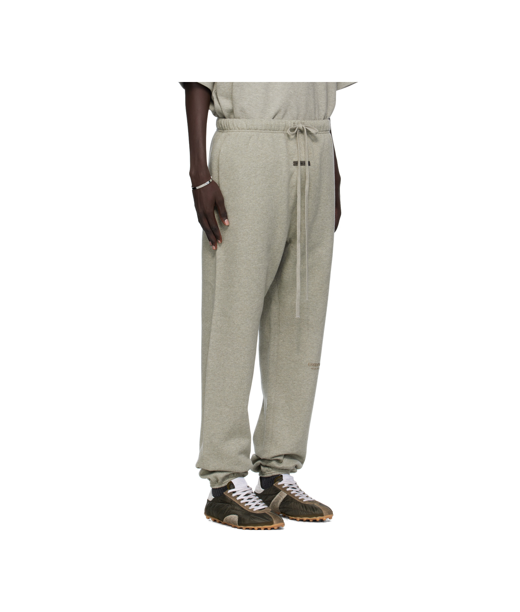 Essentials Logo-banded Track Pants In Brown