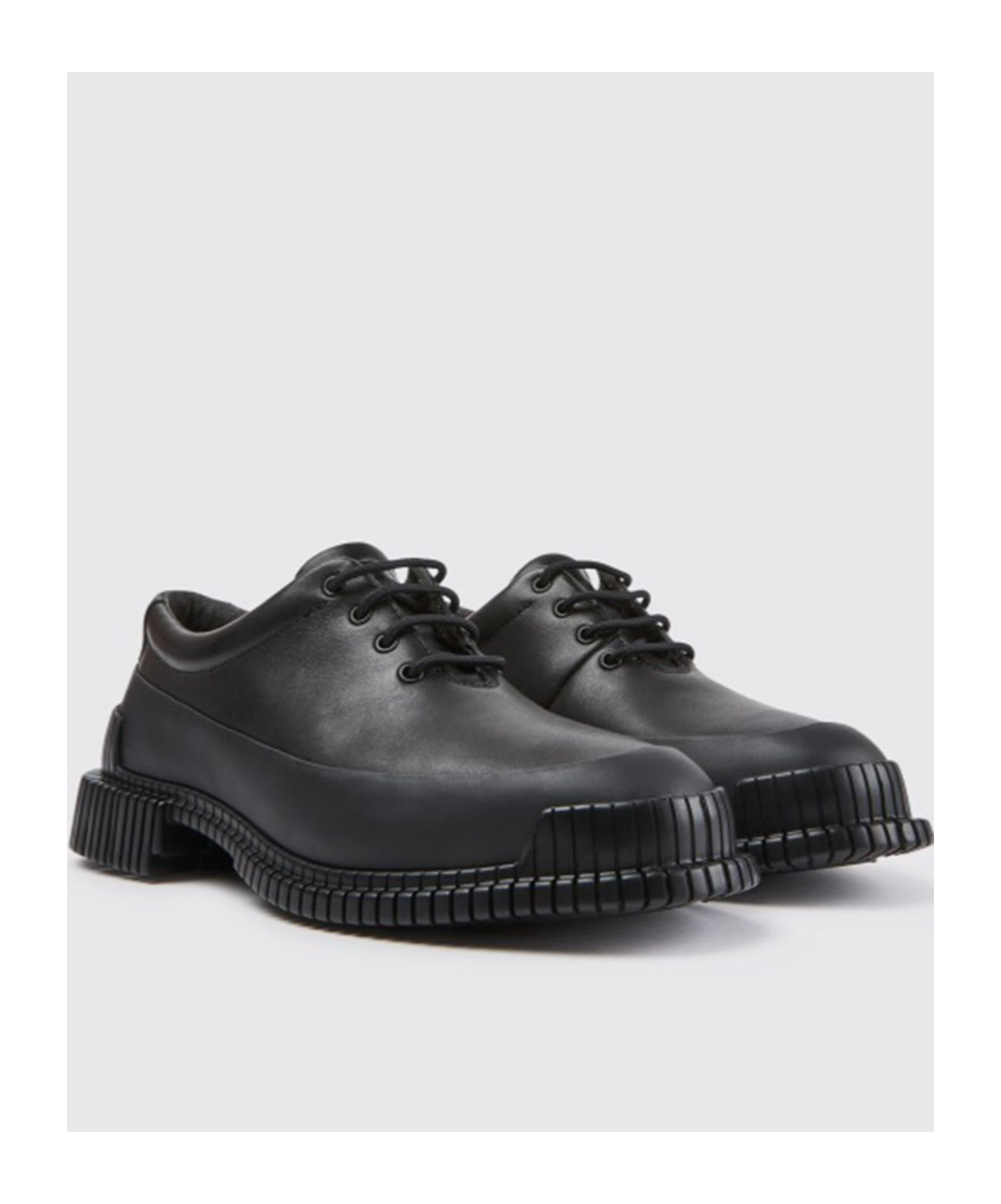 Camper Pix Textile Brogues In Black