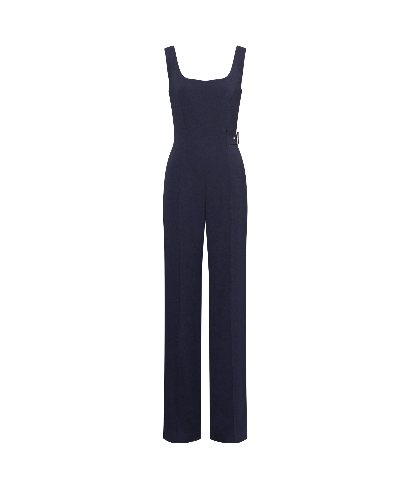 Alberta Ferretti Crossover-strap Jumpsuit In Black