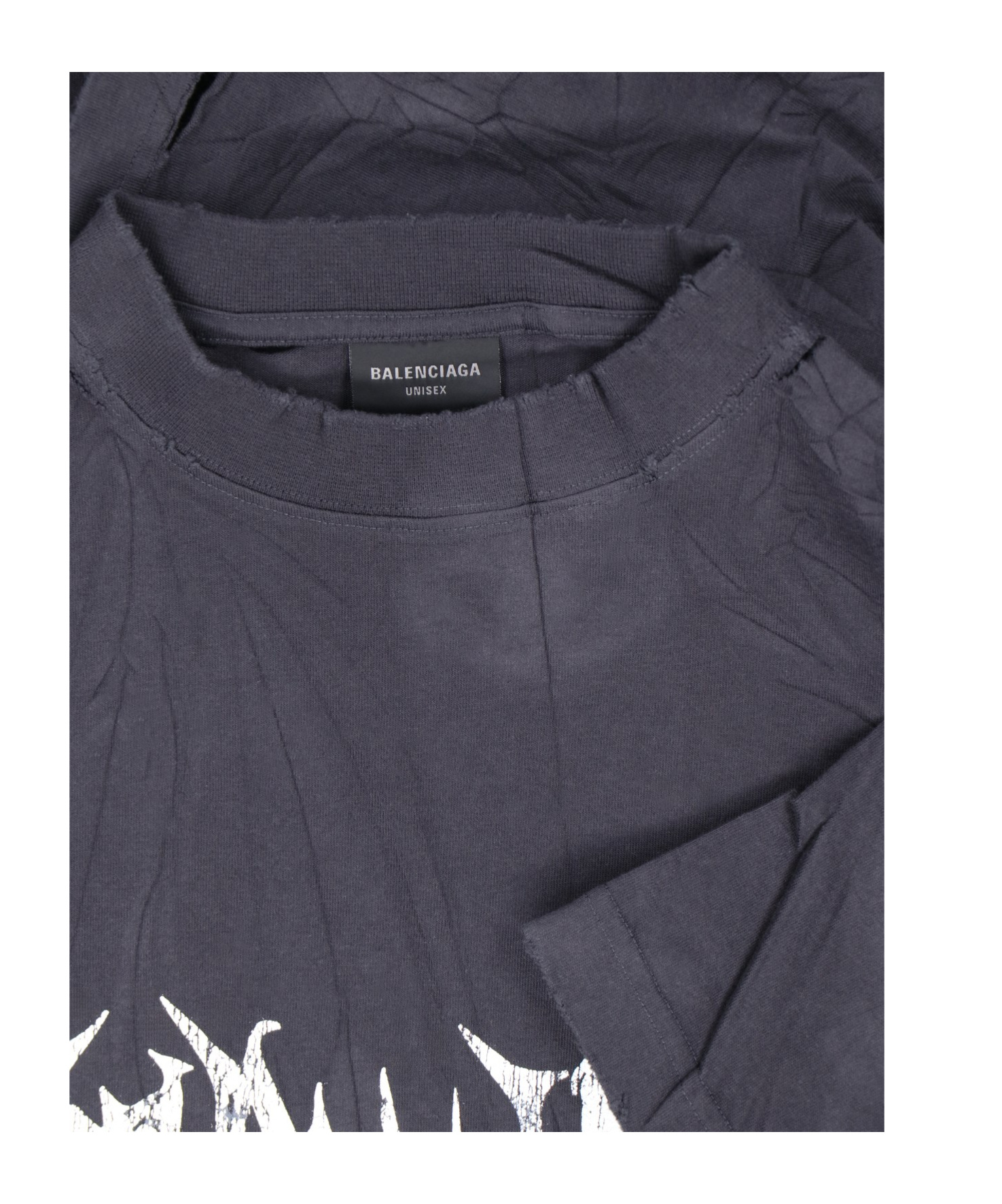 Balenciaga Black Metal Logo Oversized T-shirt In Black