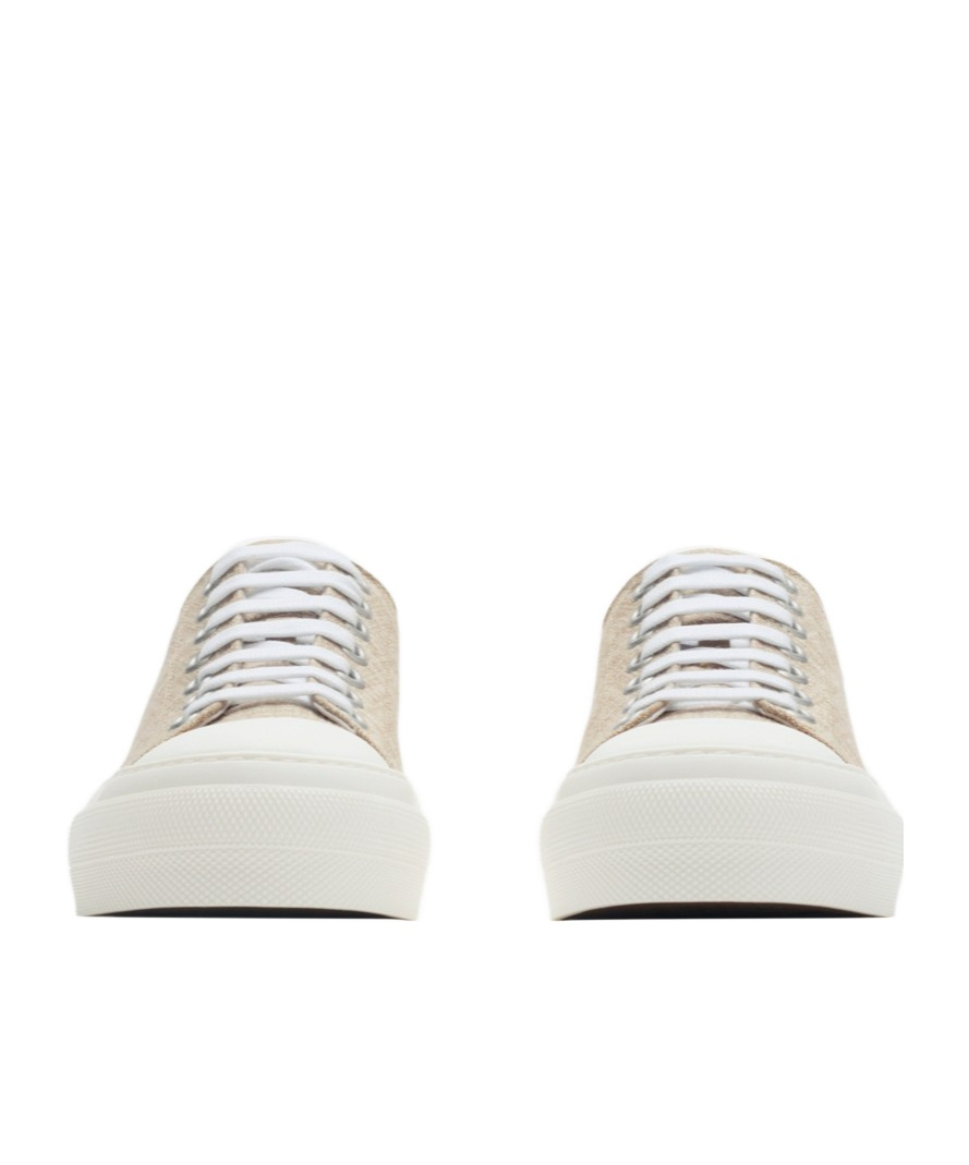 Burberry Jack Low-top Canvas Sneakers In Neutral