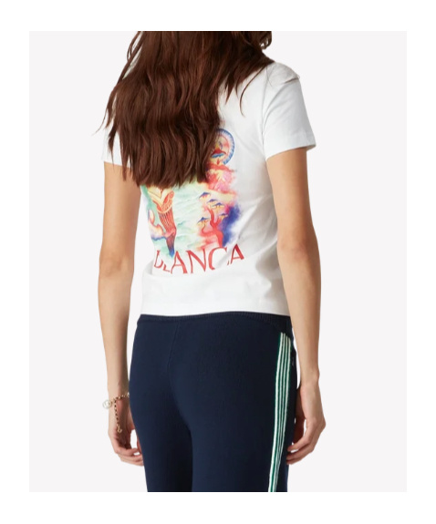 Shop Casablanca Nature's Teacher T-shirt In White