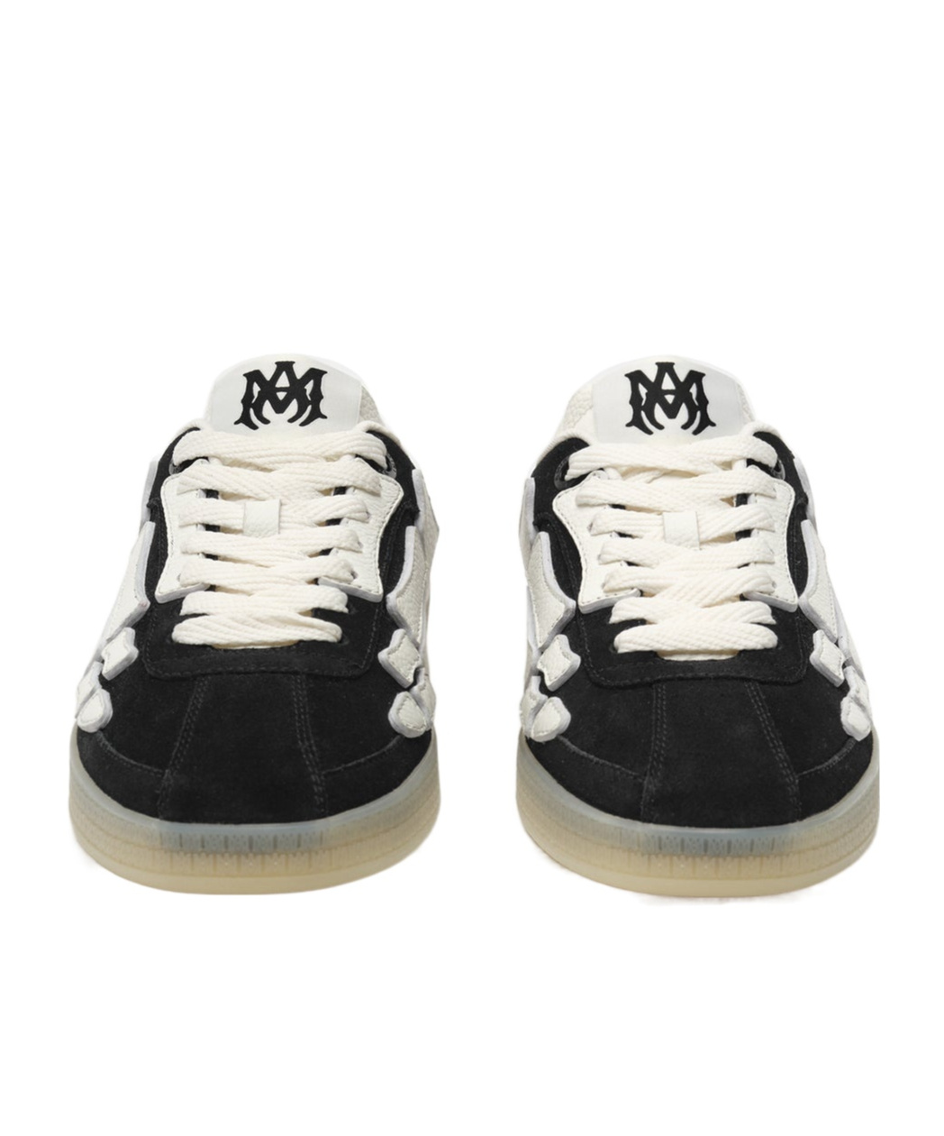 Amiri Pacific Bones Sneakers In Leather In Black