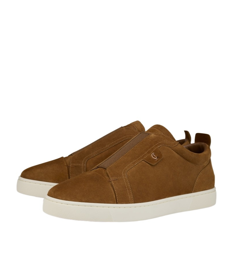 Christian Louboutin St Louis Suede Slip-on Sneakers In Animal Print
