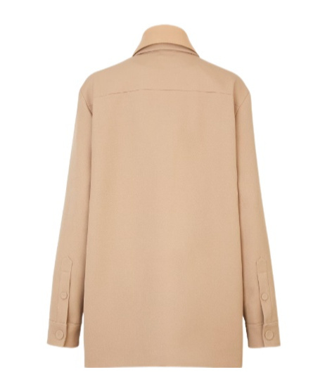 Fendi Collared Belted Coat In Nude