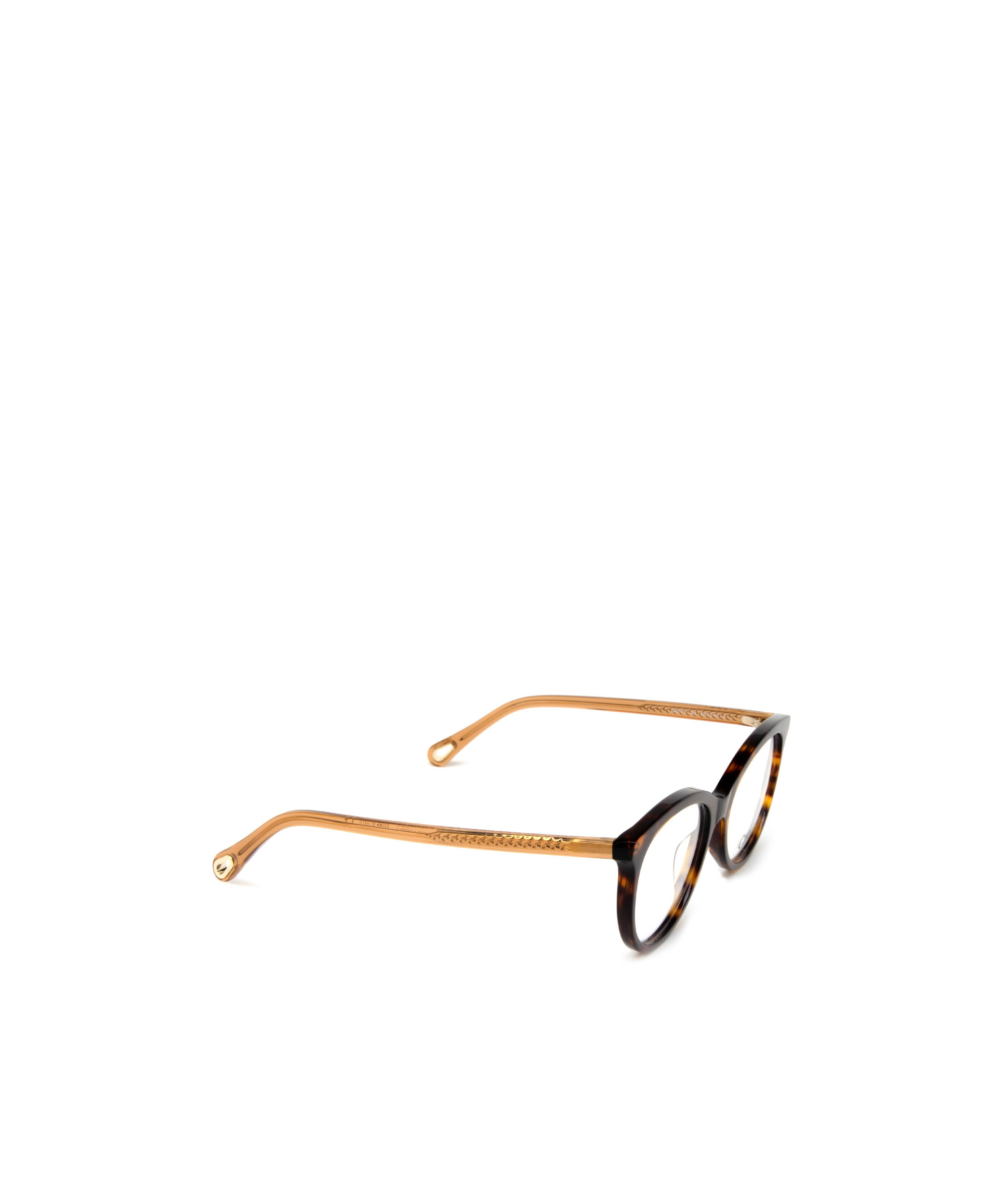 Chloé Tortoiseshell-effect Oval-frame Glasses In Black