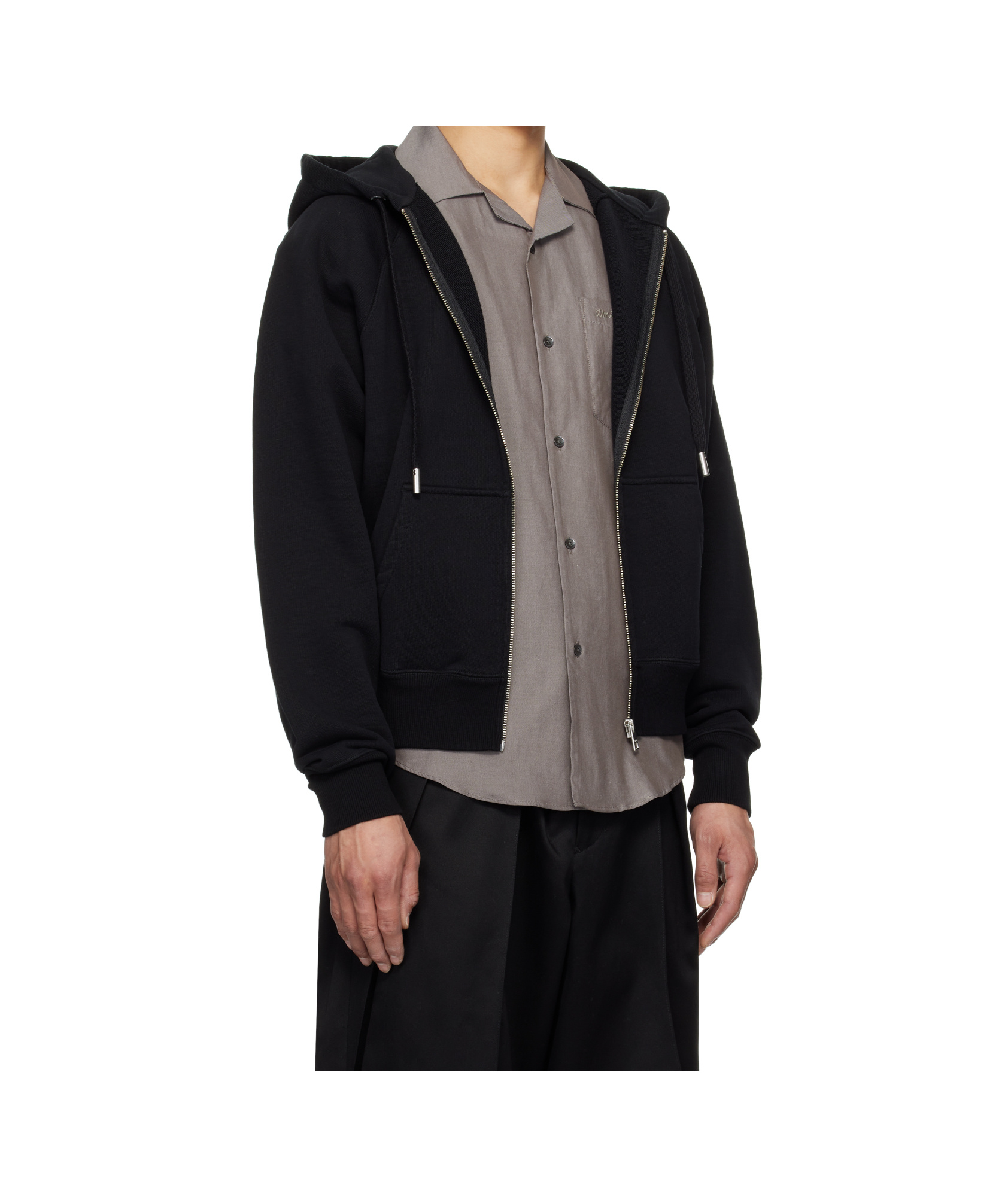 Ami Alexandre Mattiussi Black Ami De Coeur Tonal Hoodie In Black