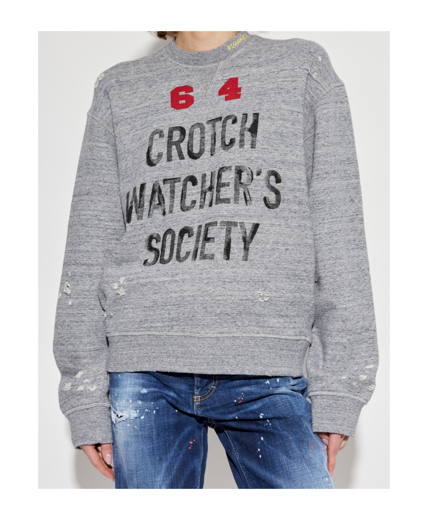 Dsquared2 Printed Sweatshirt In Gray