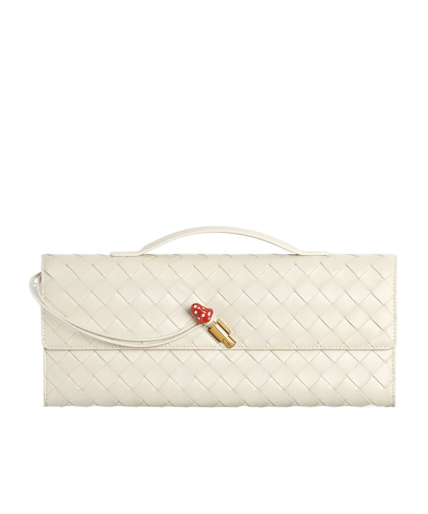 Bottega Veneta Andiamo Clutch In White
