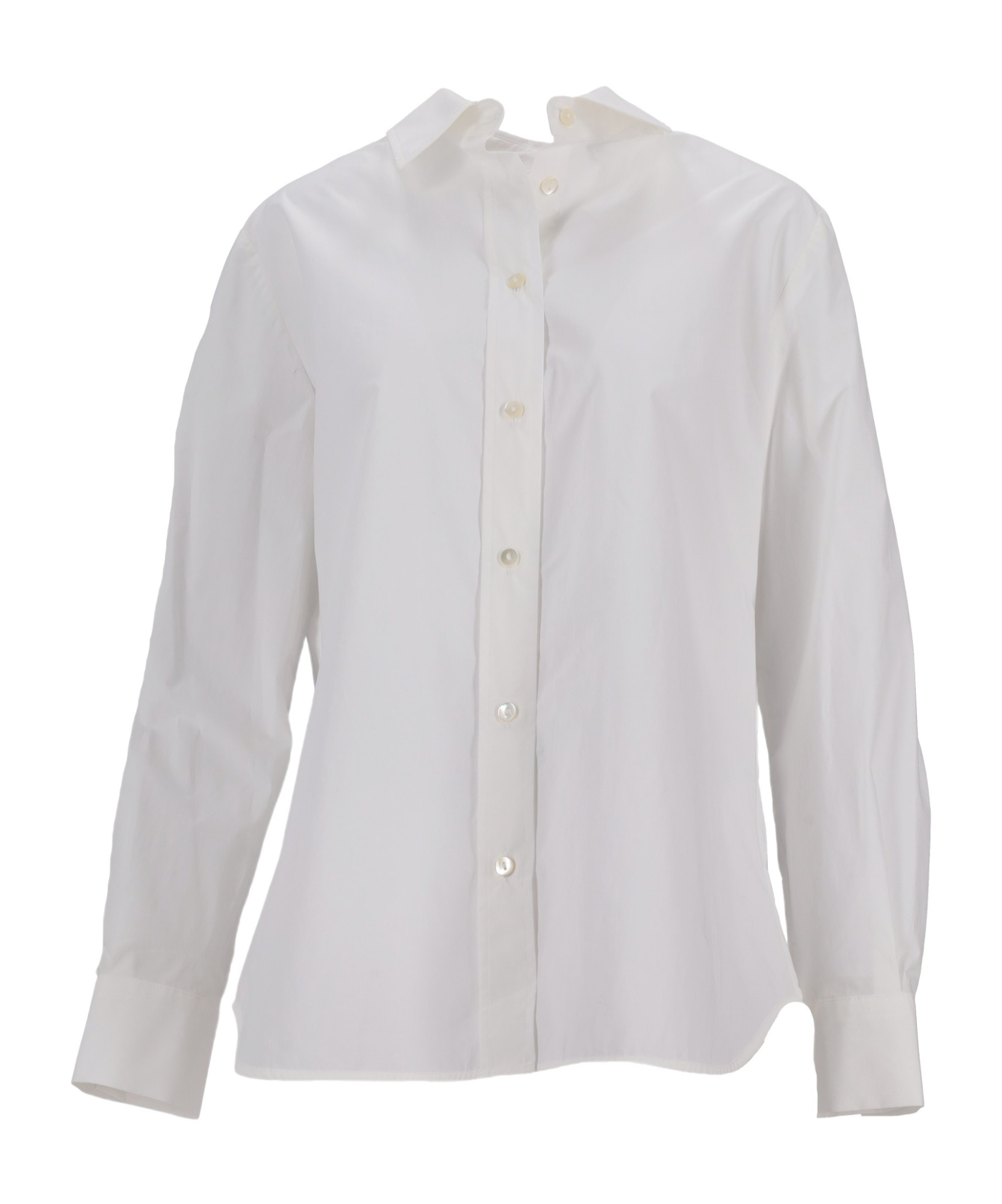 P.a.r.o.s.h Point-collar Cotton Shirt In White