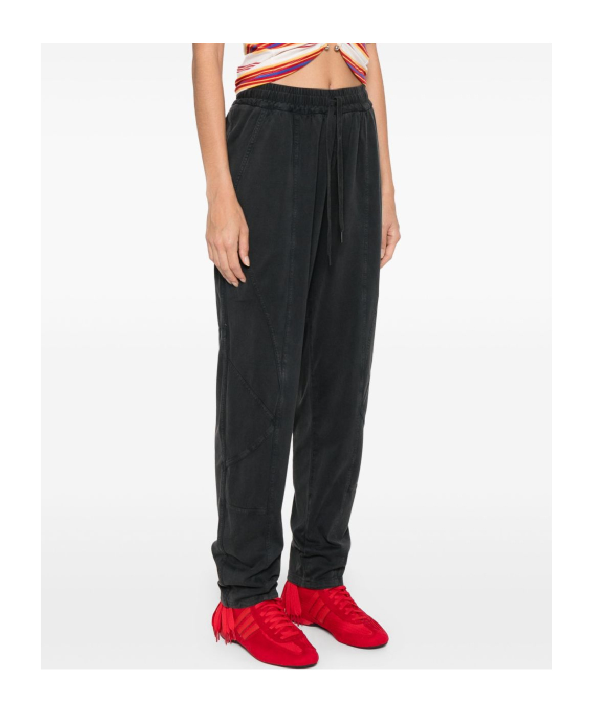 Isabel Marant Étoile Elastic Waist Casual Pants In Black