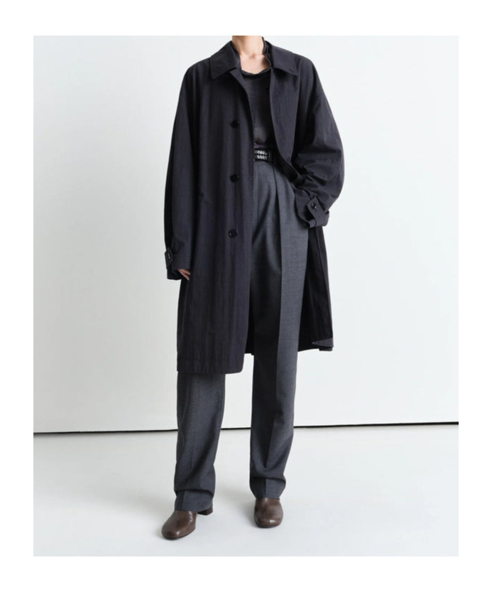 Lemaire Car Coat In Black