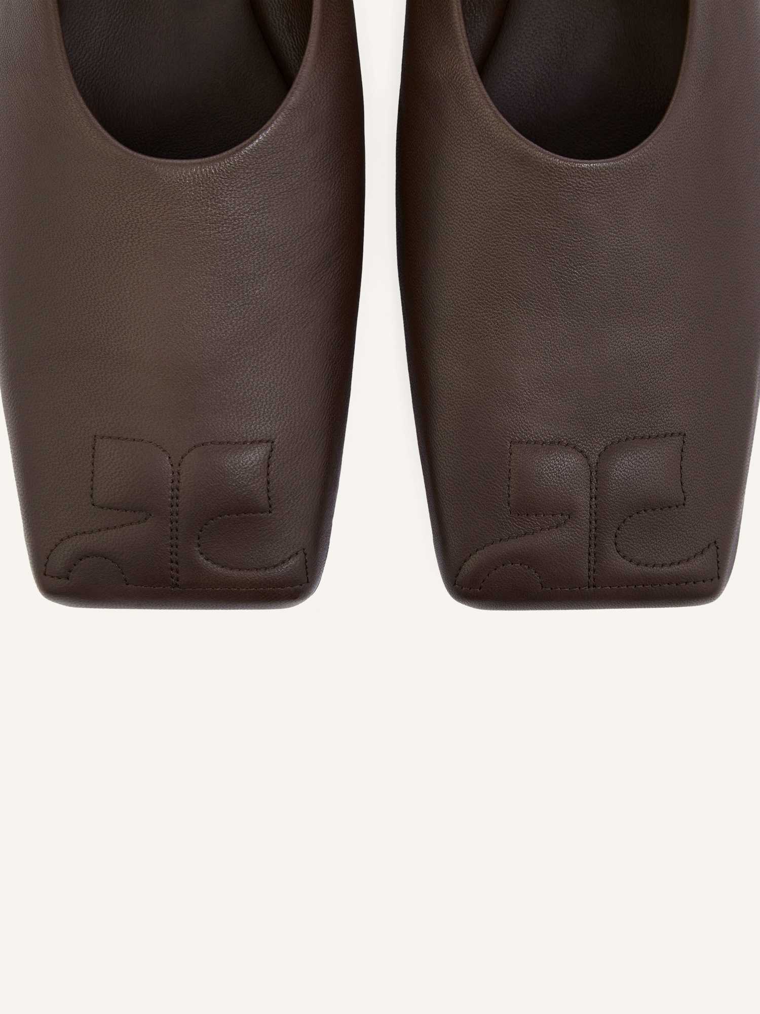 Shop Courrèges Minimal Leather Loafers In Black