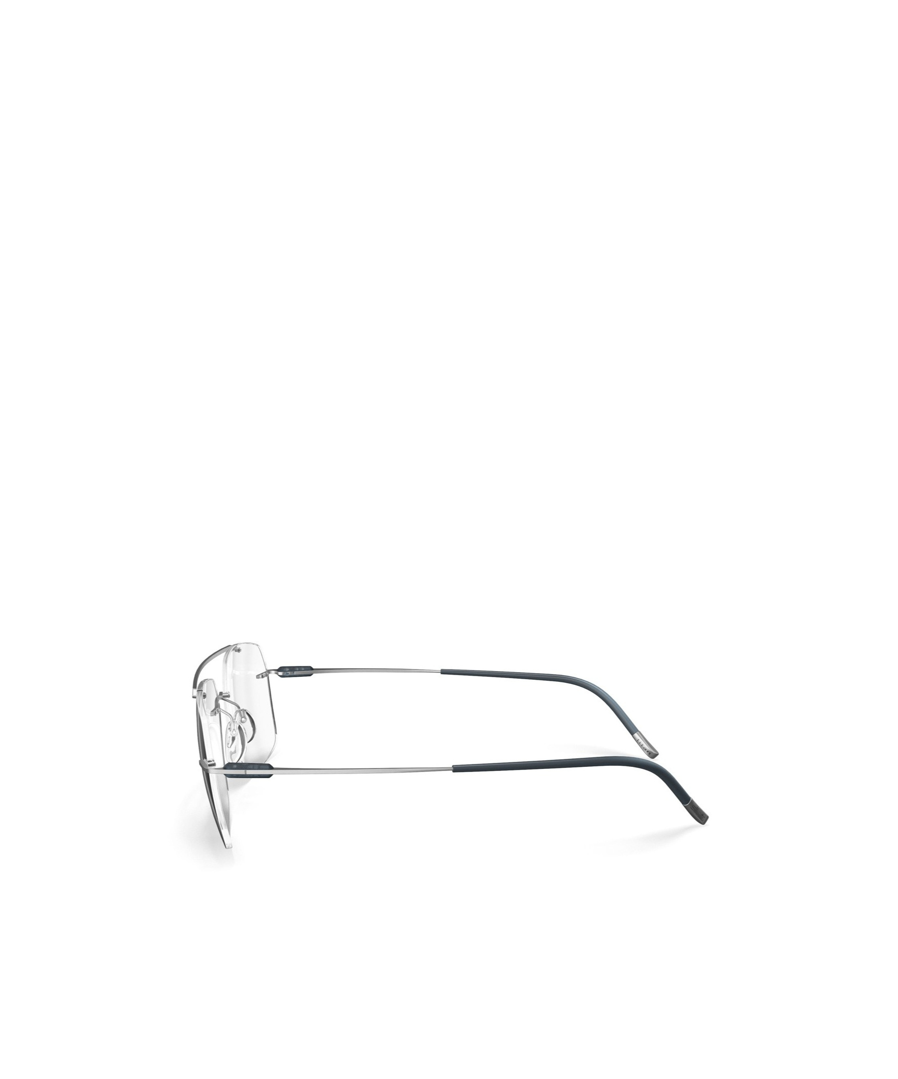 Silhouette Geometrically Framed Flat Mirror In White
