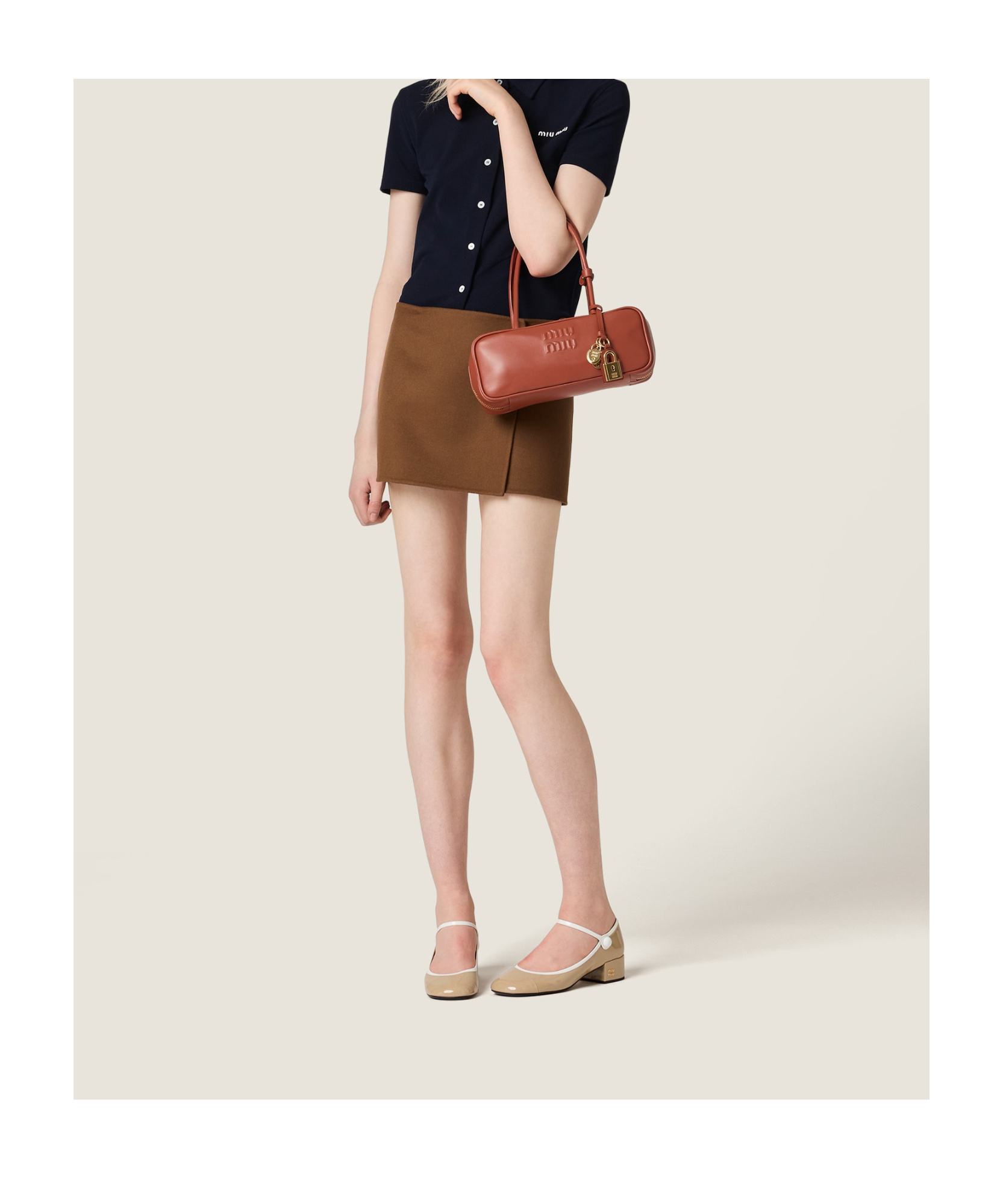 Miu Miu Beau Tote In Brown