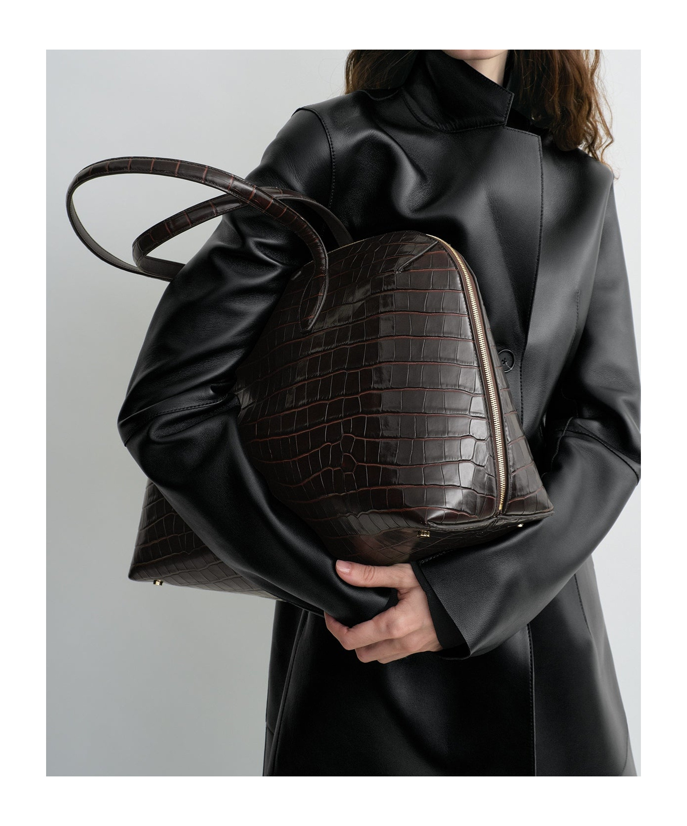 Totême Croco Embossed Day Tote Bag